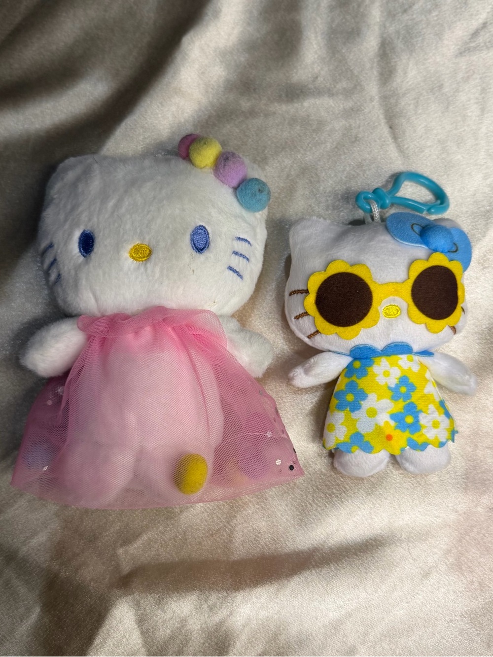 Hello Kitty Floral Fairy Series Plush Toy and Style Up Mascot Keychain Lot of 2